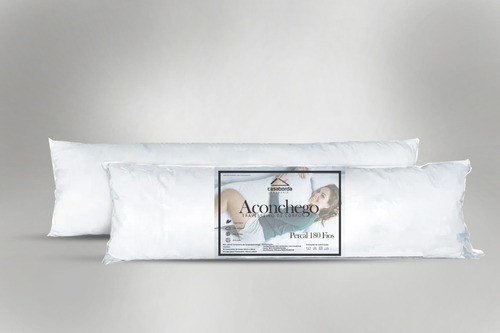 Travesseiro De Corpo Xuxão Refil + Capa Branca 130cm X 38cm