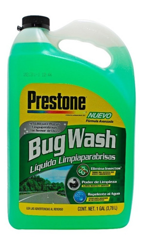 Limpia Parabrisas Prestone Bug Wash 3.78l