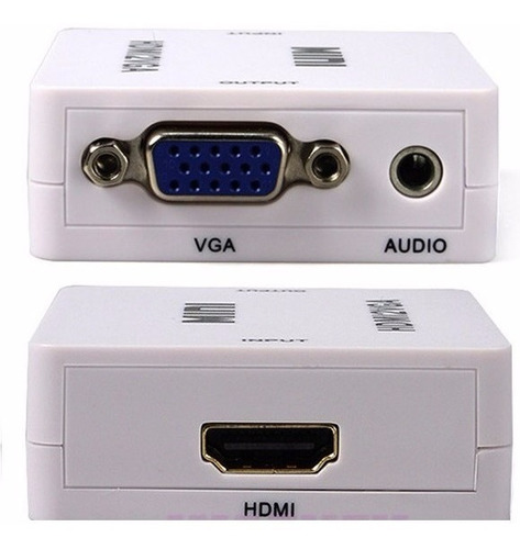 Imagen 4 de 8 de Conversor Adaptador Hdmi A Vga Activo Con Audio Local 1junta