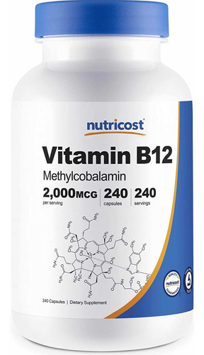 Vitamina B12 2000mcg Methylcobalamina (240 Cápsulas)