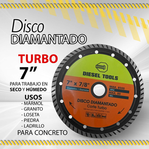 Disco Diamantado 7pulgadas Turbo Diesel Tols / 08161