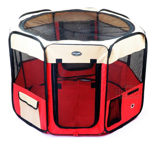 Imagen 2 de 4 de Corral Mascota Perro Desmontable /lona 118cm + Bolso Gratis!