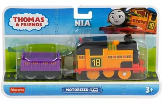 Thomas & Friends Tren Motorizado - Nia - Fisher Price Color Naranja/violeta