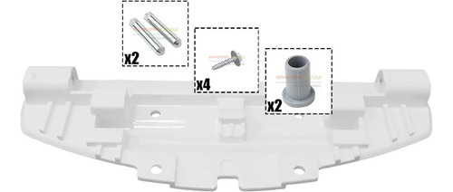 Conjunto Base Da Dobradiça Tampa Lava Brastemp 11kg Branco