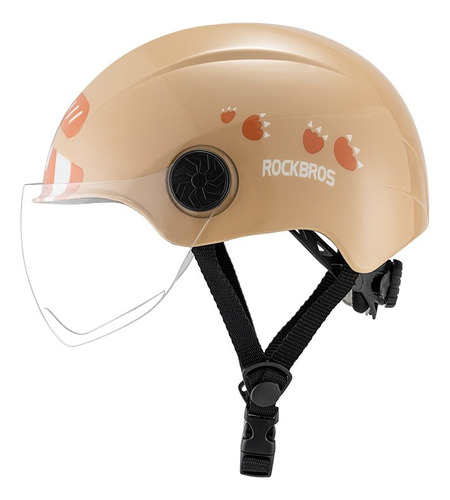 Casco Para Bicicleta De Niño Rockbros Ultraligero Resistente Color Beige Talla Unitalla