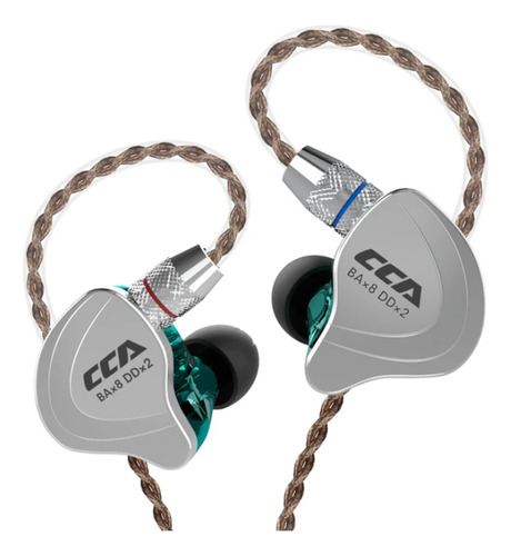 Auriculares in-ear CCA C10 gris y verde