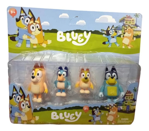 Muñecos Bluey Y Bingo Familia Set X4