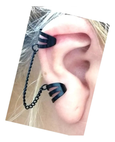 Aro Cuff, Bidu Doble Solitario De Acero Quírurgico. Mariann