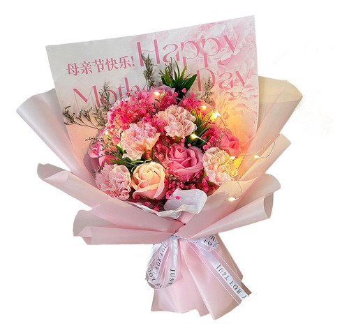 Arreglo De Flores De Jabón Artificial Arreglo Floral Rosa