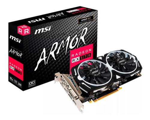 Placa De Video Amd Ati Radeon Msi Rx 570 8gb Armor Oc Htg