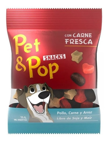 Snack Mon Ami Pet & Pop 75 Gr X 5 Unidades