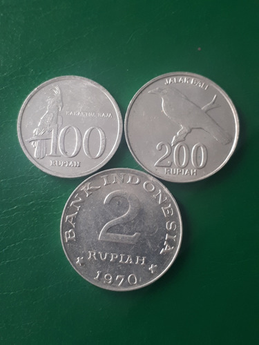 Indonesia 1970/99 Lote X 3 2/100/200 Rupias 
