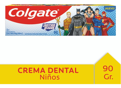 Crema Dental Colgate Dc Justice League Sabor Fresa 90g
