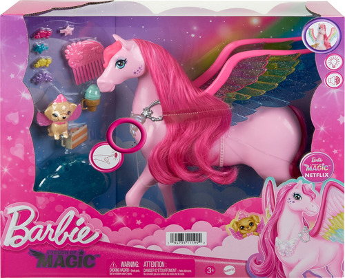 Caballo Pegaso Barbie Touch Of Magic C Luz Y Sonido P/ Niña