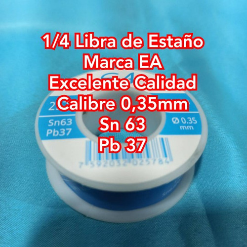Rollo De Estaño 63/37 / 0,35mm / 1/4 Libra