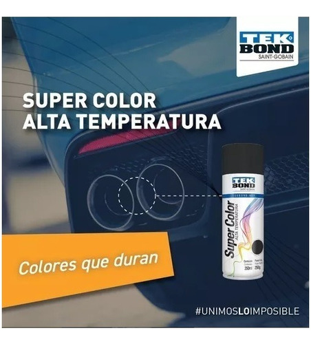 Aerosol Negro Brillante Alta Temperatura (600 Grados)200ml