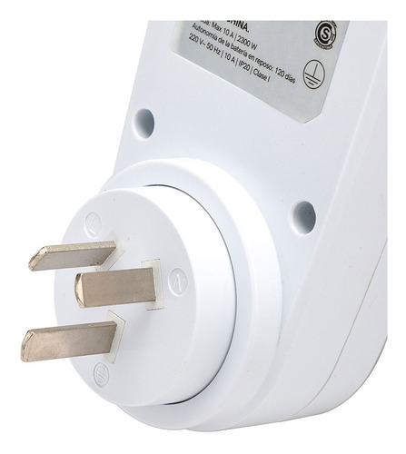 Temporizador Digital Enchufable Reloj Timer 10a 220v Full