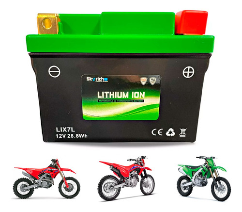  Bateria Litio Skyrich Lix7l Honda Crf250f Kxf Ktm Sx Yamaha