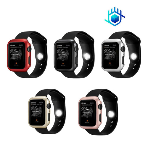 Imagen 10 de 10 de Funda Rigida + Mica Para Apple Watch Calidad Protector Mujer