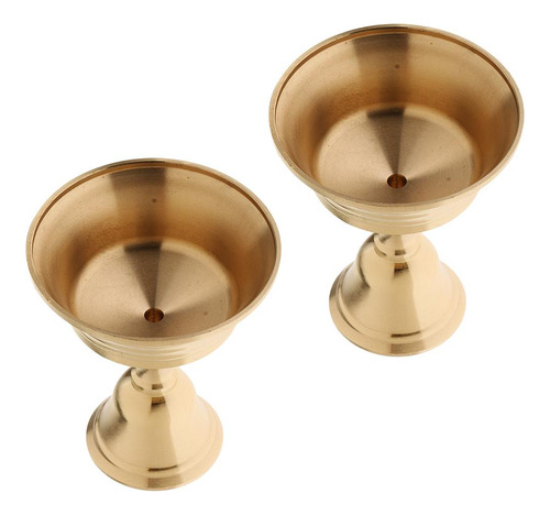 Set Of 2, Copper Candle Holder Ghee Lamp Holder Tibetan