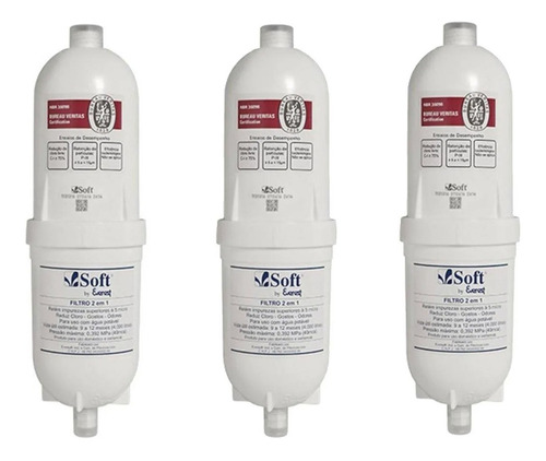 Imagem 1 de 3 de Filtro Refil Soft Everest 100% Original ( 03 Unidades)