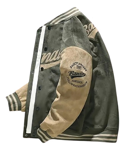 Chaqueta De Cuero Retro Para Hombre, Uniforme De Béisbol De