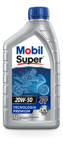 Lubricante Mobil Super Moto 4t 20w50 - 3 Cuartos