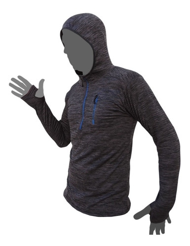 Buzo Hoodie Hombre Deporte Capucha Termico Respirable Micro