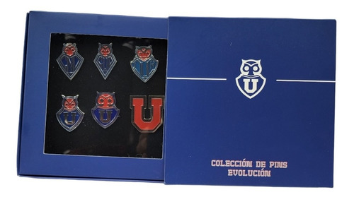 Set 6 Pins Insignias Universidad De Chile Milled Oficiales 