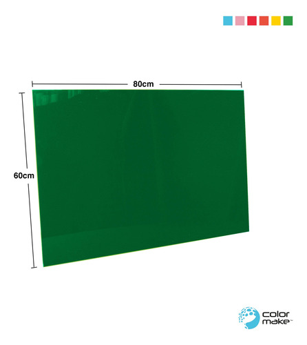 Lamina De Acrílico Verde Pino 60x80 En 3mm Color Make Cm348