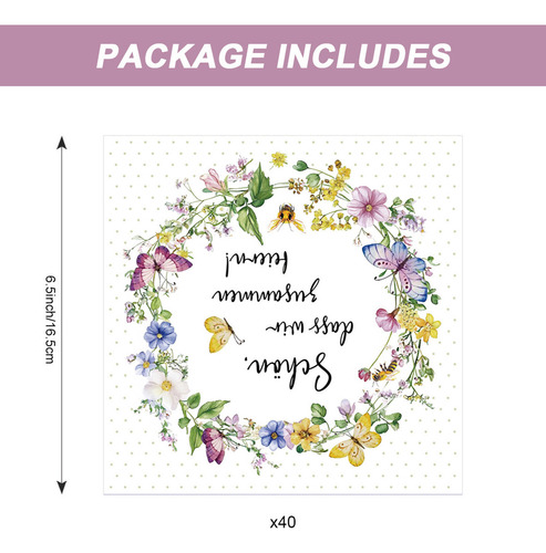Pañuelo Desechable Para Fiesta Temática De Flores De Pascua
