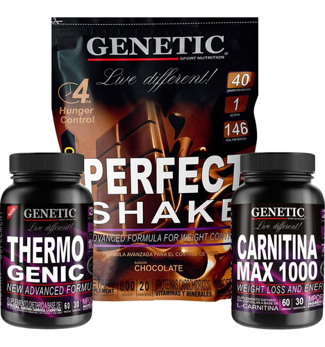 Dieta Control Perfect Shake Carnitina Thermogenic Genetic