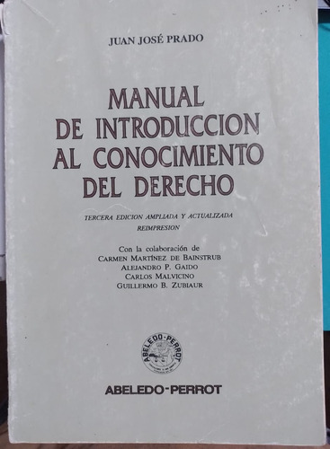 Prado - Manual De Introduccion Al Conocimiento Del Derecho