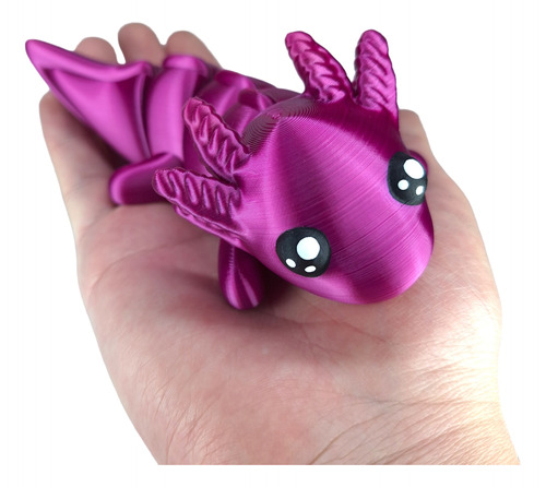Juguete Ajolote Bebe Articulado Figura De Axolote Flexible