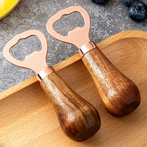 Destapador Abridor De Botellas Mango De Madera Regalo Boda