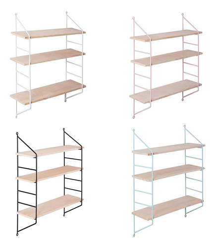 Estantes De Pared 3 Capas Flotante De Armario De Rack