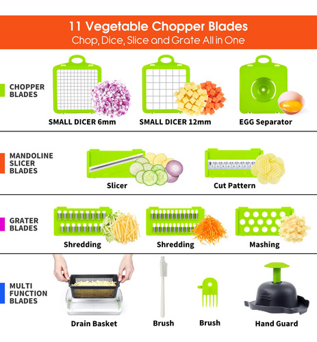 Picador De Verduras Multifuncional 12 En 1 Marca Modelo Gris