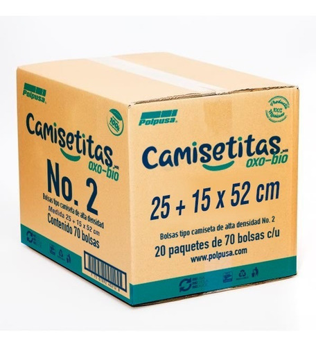 Polpusa Bolsa Tipo Camiseta Oxobiodegradable #2