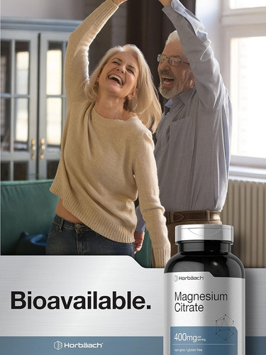 Citrato De Magnesio 400 Mg Con 200 Comprimidos Horbaach