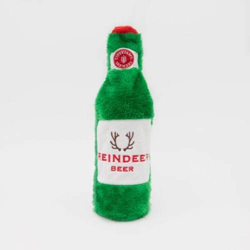 Juguete Con Sonido Para Perro. Caja De 3 Bebidas Navideñas Color Verde Diseño bebidas navidad
