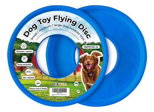 Hoxwell 2 Paquetes De Disco Volador De Juguete Para Perros, 