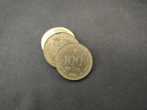 Moneda: Argentina 100 Pesos 1981 (3 Unidades)