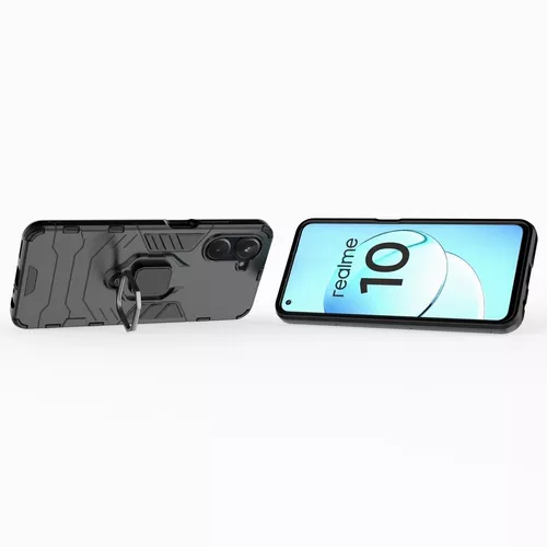  Funda para Realme 10 compatible con Realme 10 con protector de  pantalla de vidrio templado, PC + TPU 2 en 1, soporte de anillo, luz dorada  reflectante, DJL-SY : Celulares y Accesorios