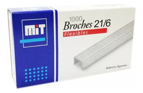 Broches Mit Para Abrochadora N21/6 X1000 - Pack X5 Cajas