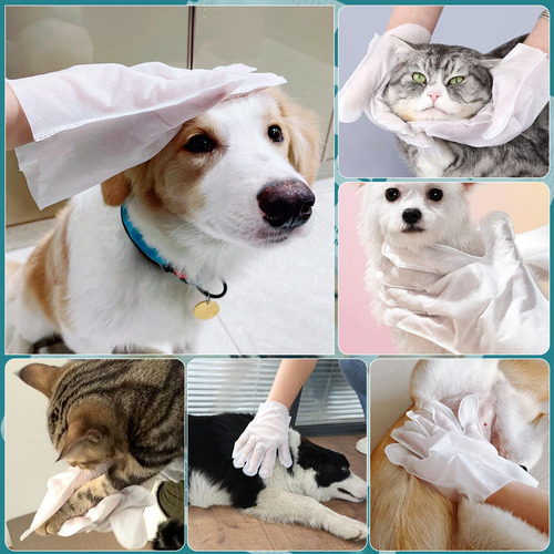 Pacote Com 10 Luvas Para Tosa De Animais De Estimação,