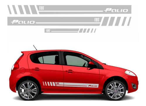 Kit Adesivos Laterais Traseira Fiat Palio Way Cor padrão