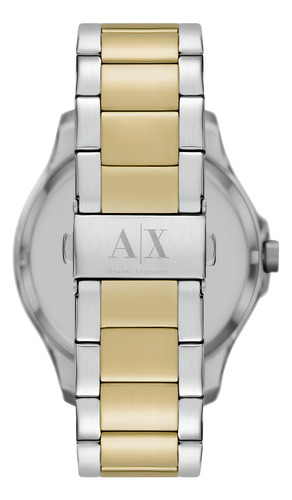 Reloj Hombre Ax Hampton De Acero1 Correa Dorado/plateado