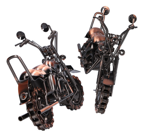 Modelo De Motocicleta Retro Toys, Tamaño Grande, Bronce, Clá