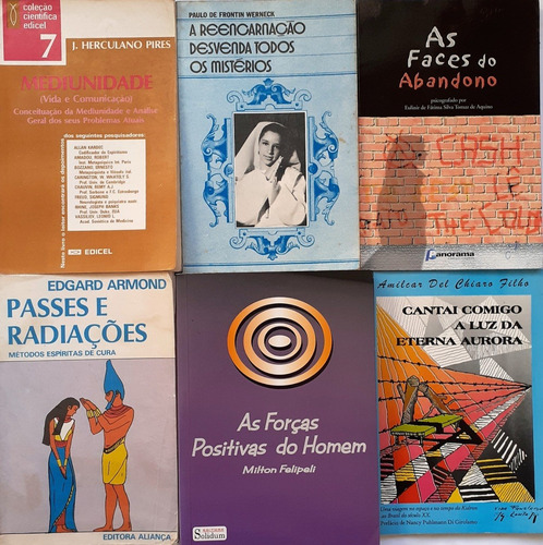 6 Livros Espiritas- Passes E Radiacoes+mediunidade+4 Obras