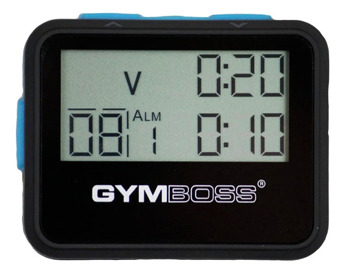 Cronómetro Gymboss Deportivo Digital Temporizador Intervalos Color Negro/Celeste